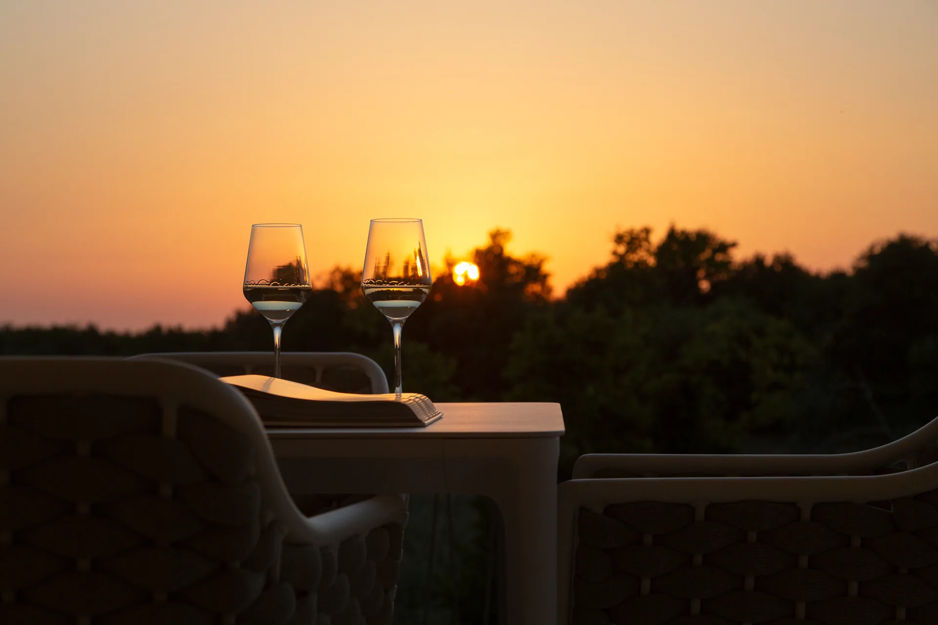 Sunset viewed from the terrace
