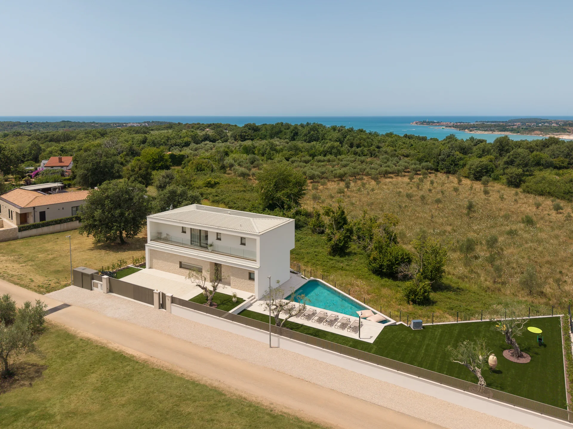 Villa Blek and the surrounding Istrian landscape